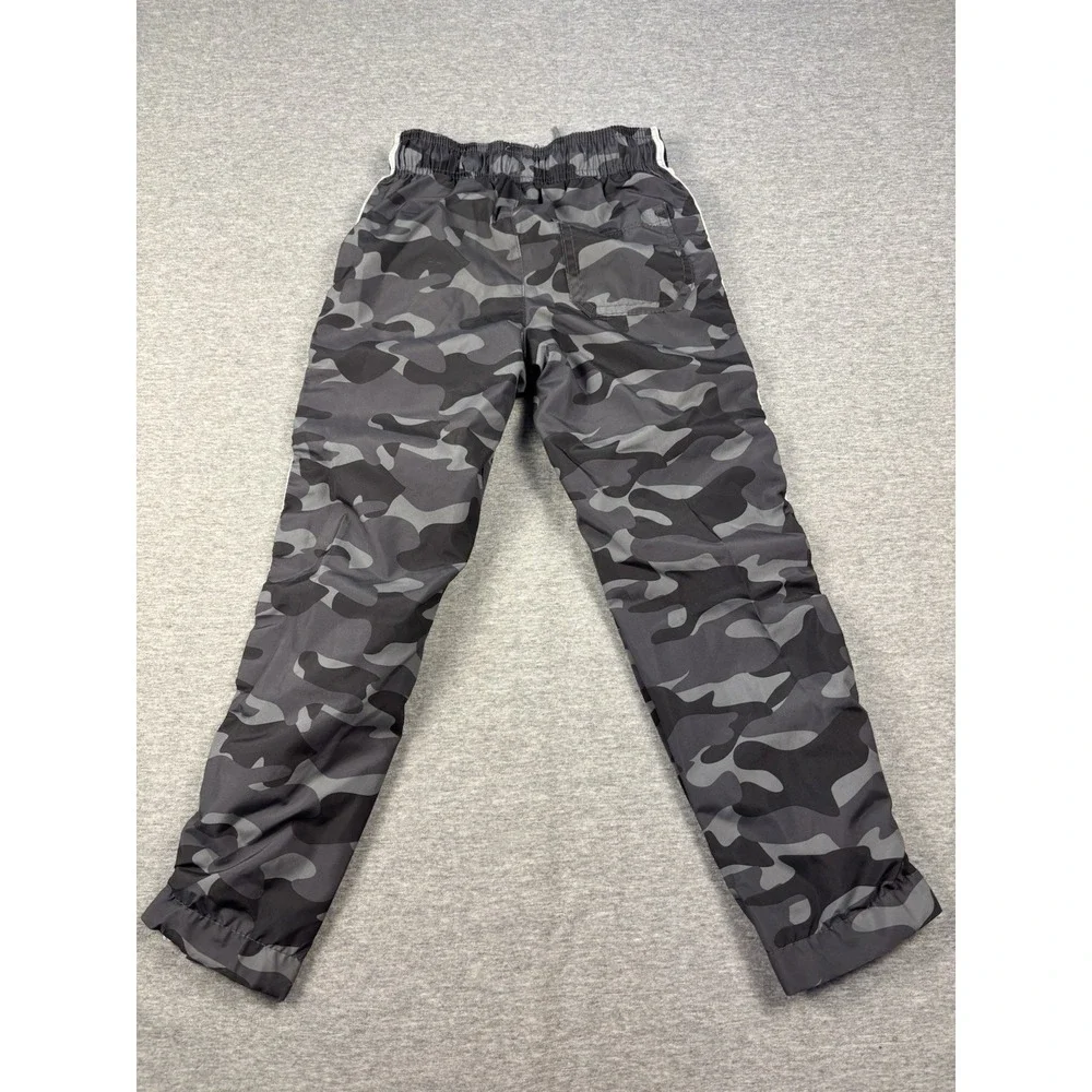 OshKosh B'Gosh Boys Track Pants Grey Camo Boys 6/6A Side Stripes Bottoms Zip